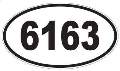 6163 - Oval Sticker
