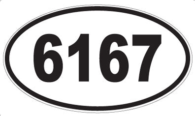 6167 - Oval Sticker