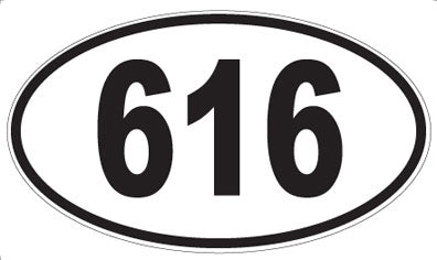 616 - Oval Sticker