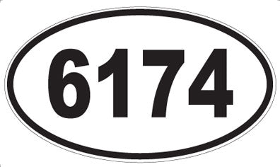 6174 - Oval Sticker