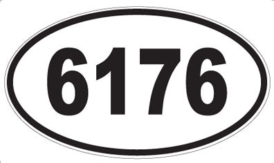 6176 - Oval Sticker