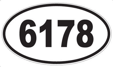 6178 - Oval Sticker
