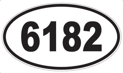 6182 - Oval Sticker