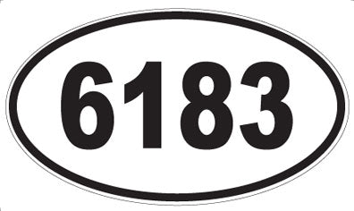 6183 - Oval Sticker