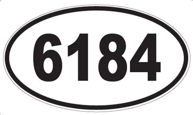 6184 - Oval Sticker