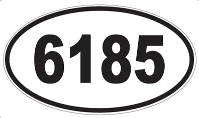 6185 - Oval Sticker