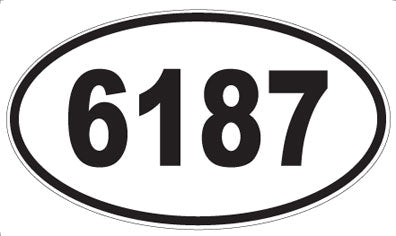 6187 - Oval Sticker