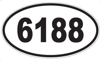 6188 - Oval Sticker