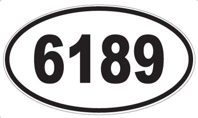 6189 - Oval Sticker