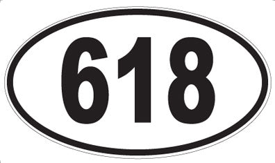 618 - Oval Sticker