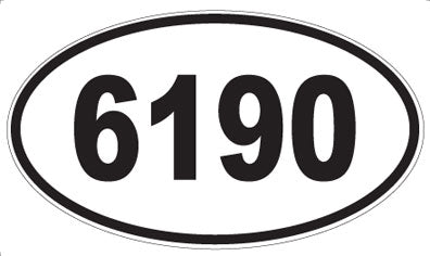 6190 - Oval Sticker