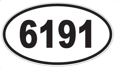 6191 - Oval Sticker