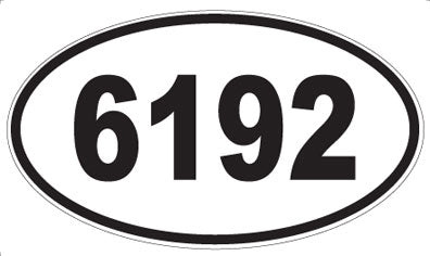 6192 - Oval Sticker