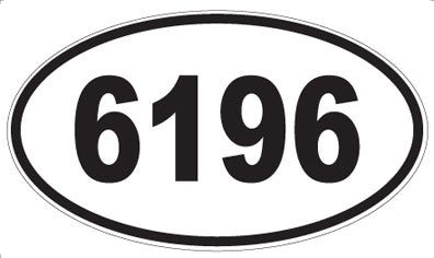 6196 - Oval Sticker