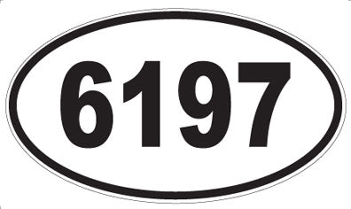 6197 - Oval Sticker