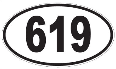 619 - Oval Sticker