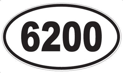 6200 - Oval Sticker