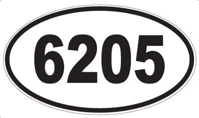 6205 - Oval Sticker
