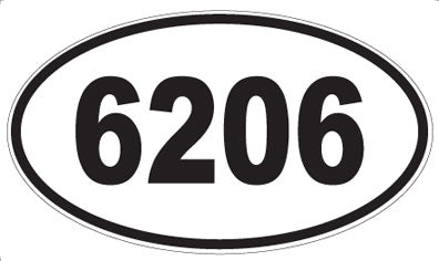 6206 - Oval Sticker