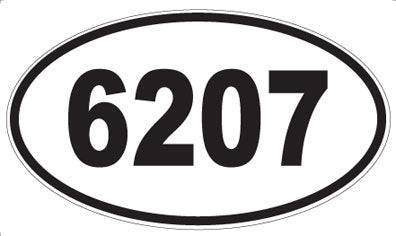 6207 - Oval Sticker