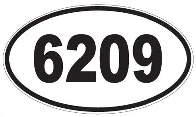 6209 - Oval Sticker