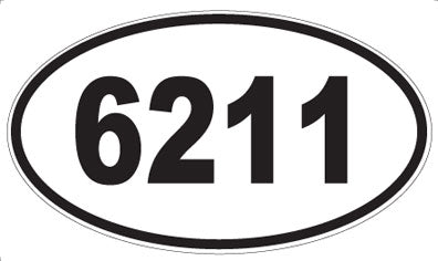 6211 - Oval Sticker