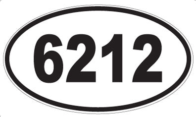 6212 - Oval Sticker