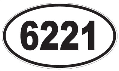 6221 - Oval Sticker