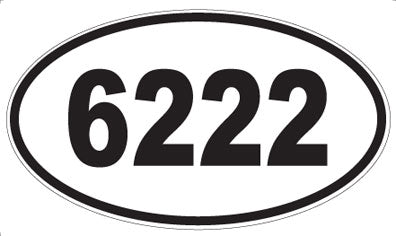 6222 - Oval Sticker