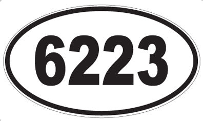 6223 - Oval Sticker