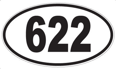 622 - Oval Sticker