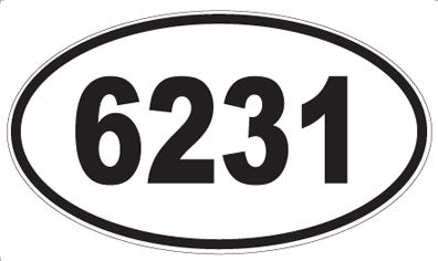 6231 - Oval Sticker