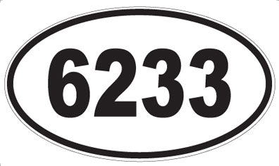 6233 - Oval Sticker