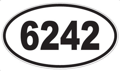 6242 - Oval Sticker