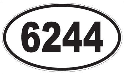6244 - Oval Sticker