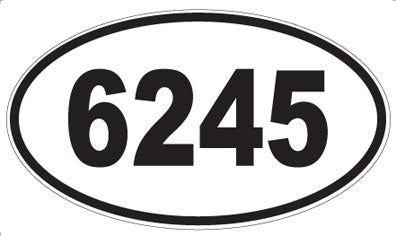 6245 - Oval Sticker