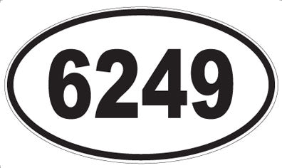 6249 - Oval Sticker