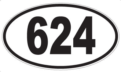 624 - Oval Sticker