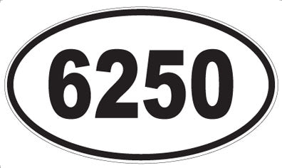 6250 - Oval Sticker