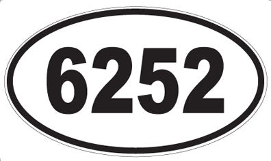 6252 - Oval Sticker