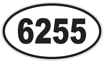 6255 - Oval Sticker