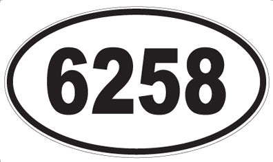 6258 - Oval Sticker