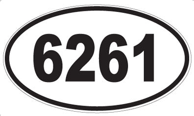 6261 - Oval Sticker