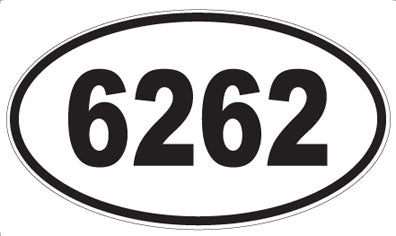 6262 - Oval Sticker