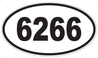 6266 - Oval Sticker