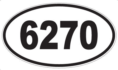 6270 - Oval Sticker