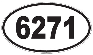 6271 - Oval Sticker