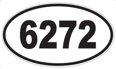 6272 - Oval Sticker