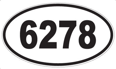 6278 - Oval Sticker
