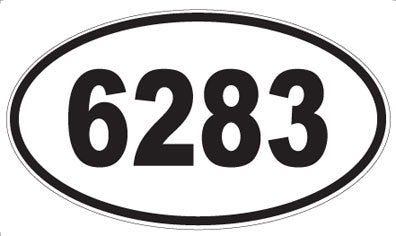 6283 - Oval Sticker